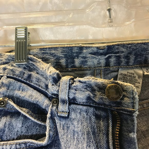 Vintage 80's  Acid Wash High Waist Mom Jeans Bows - Picture 8 of 10